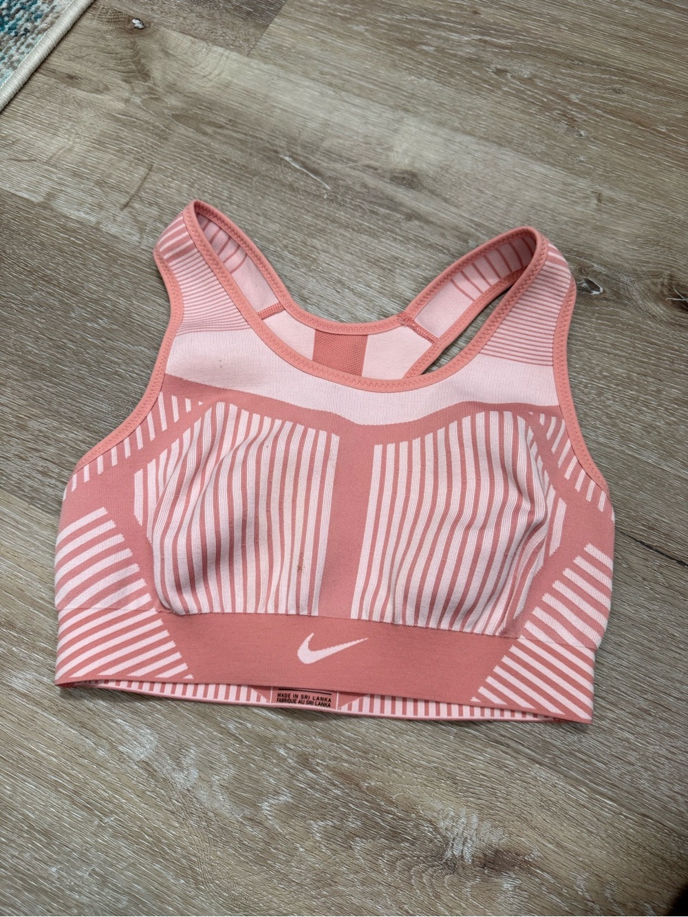 Nike Pink Patterned Seamless Sports Bra